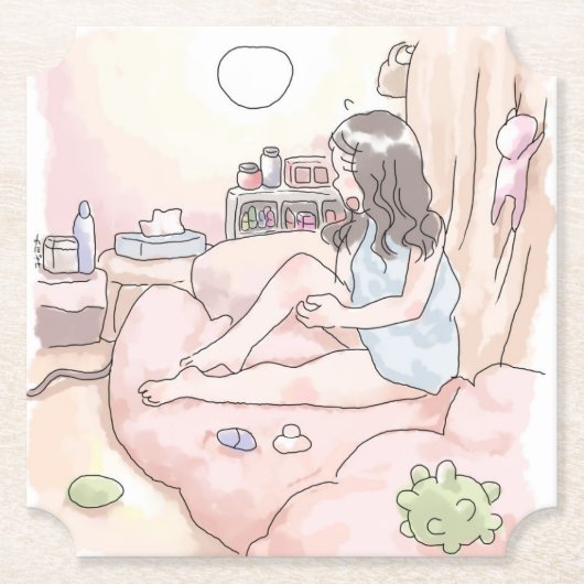 さにれにじ　リラックス ペーパーコースター (正面)