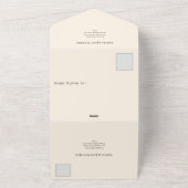 さばき結婚の花と素朴な – クリーム オールインワン招待状 (外側)