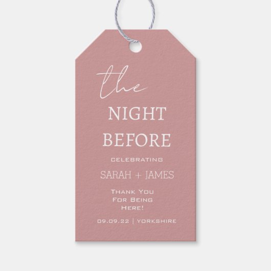 さびしいピンク結婚の前夜 ギフトタグ (正面)