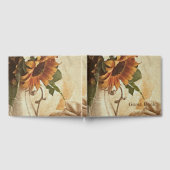 さびたオレンジ色のひまわり ゲストブック (全面)