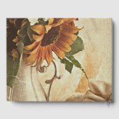 さびたオレンジ色のひまわり ゲストブック (裏面)