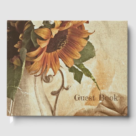 さびたオレンジ色のひまわり ゲストブック (正面)
