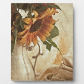 さびたオレンジ色のひまわり フォトプラーク (正面)