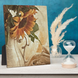 さびたオレンジ色のひまわり フォトプラーク