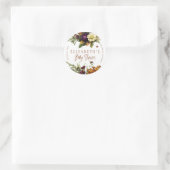 さびたオレンジ色の秋の秋フローラ銅ベビーシャワー ラウンドシール (バッグ)