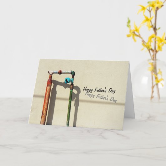 さびたパイプ カード (黄色い花)