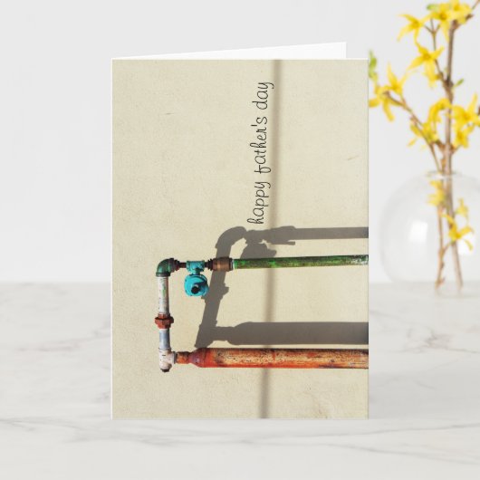 さびたパイプ カード (黄色い花)