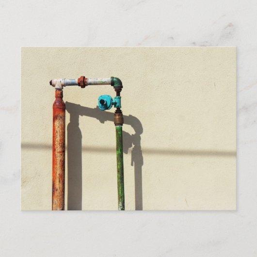 さびたパイプ ポストカード (正面)