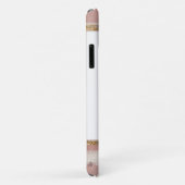 さびたピンクと白い花縁ど咲き Case-Mate iPhoneケース (裏面/右)