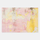 さびたピンク絵を描の水色 ラッピングペーパーシート (正面2)