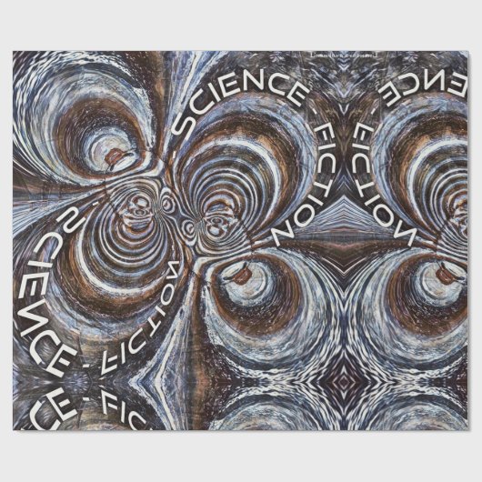 さびたフラクタルSF ラッピングペーパー (フラット)