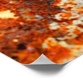 さびた亜鉛の背グランジ景 ポスター (角)