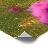 さびた古いコンビのファンと花 ポスター (角)