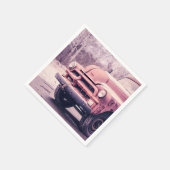 さびた古いトラック スタンダードカクテルナプキン (角)