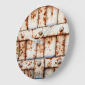 さびた壁 ラージ壁時計 (傾斜)