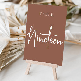 さびた手書きのテーブル　１９ テーブルナンバー