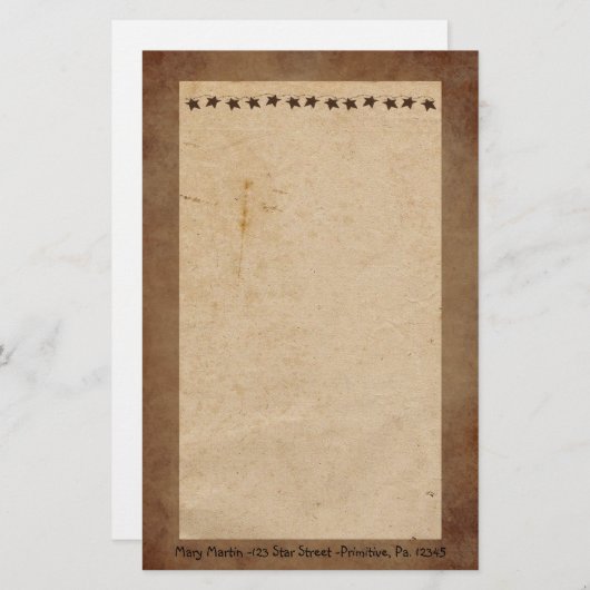 さびた星の文房具 便箋 (正面/裏面)