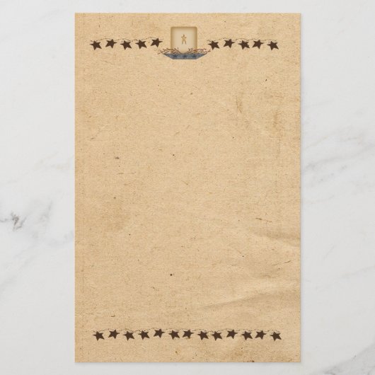 さびた星やろうそく文房具 便箋 (正面)