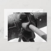 さびた機械の白黒写真 ポストカード (正面/裏面)
