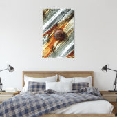 さびた流木波止場板 キャンバスプリント (インサイチュ (寝室))