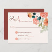 さびた秋の花 秋の野の花たち 返信 (正面/裏面)