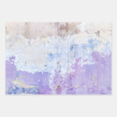 さびた紫絵を描の水色 ラッピングペーパーシート (正面3)