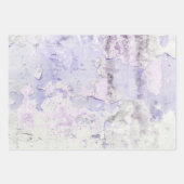さびた紫絵を描の水色 ラッピングペーパーシート (正面)