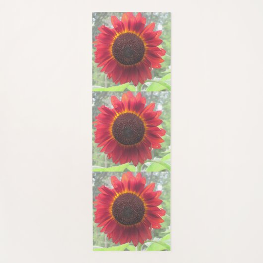 さびた赤ひまわり ヨガマット (正面)