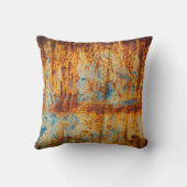 さびた青のメタルテクスチャ クッション (裏面)