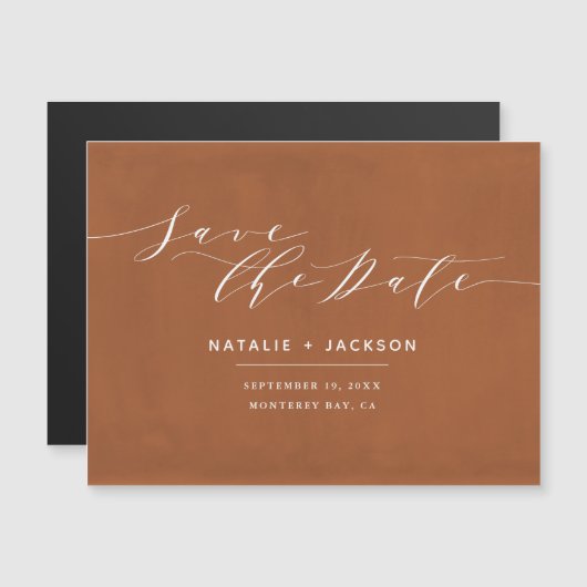 さびと白のエレガントな結婚式が日付を救う (正面/裏面)