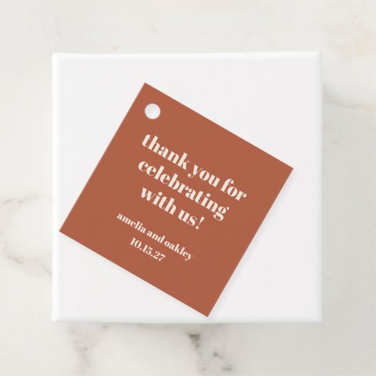 さびはっきりした秋レトロカスタムウェディングサンキュー フェイバータグ (インサイチュ)