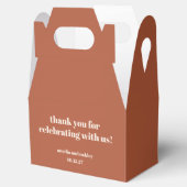 さびはっきりした秋レトロカスタムウェディングサンキュー フェイバーボックス (オープン)