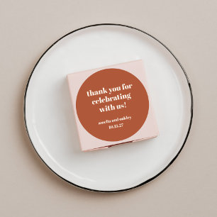 さびはっきりした秋レトロカスタムウェディングサンキュー ラウンドシール