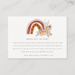 さびぼほフローラレインボーブックスリクエストベビーシャワー エンクロージャーカード