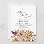 さびぼほ秋秋男女兼用赤ちゃんシャワー 招待状 (正面)