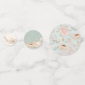 さびれたシックなティーパーティー ブライダルシャワー コンフェッティ (裏面)