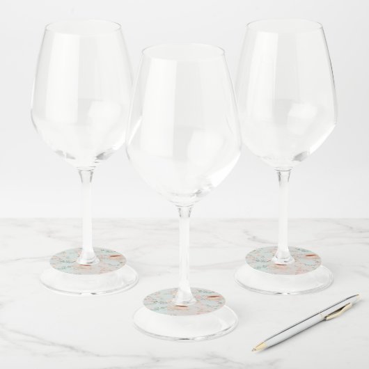 さびれたシックなティーパーティー ブライダルシャワー ワイングラスタグ (セット)