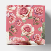 さびれたピンクのバラ フェイバーボックス (上部)