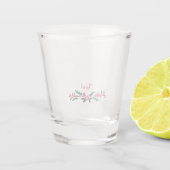 さびれた花柄のモチーフでカスタマイズ可能 ショットグラス (裏面)