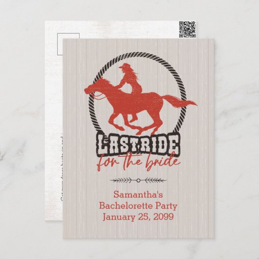 さびれた赤い最後の花嫁の運転 ポストカード (正面/裏面)