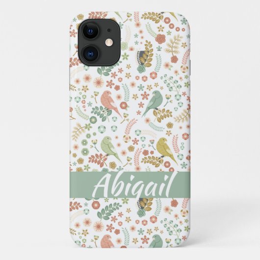 さびれた鳥と枝のカスタマイズ Case-Mate iPhoneケース (裏面)