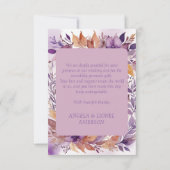 さびエレガントと紫の結婚花 サンキューカード (裏面)