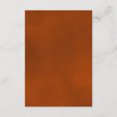 さびエレガントオレンジバラの結婚願い井戸の詩 エンクロージャーカード (裏面)