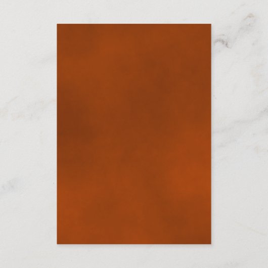 さびエレガントオレンジバラの結婚願い井戸の詩 エンクロージャーカード (裏面)