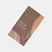 さびエレガント抽象芸術茶色のオレンジ色の葉 (コーナー)