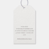 さびエレガント抽象芸術茶色のオレンジ色の葉 ギフトタグ (裏面)