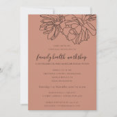 さびオレンジ砂漠のサボテン多汁性ワークショップイベント 招待状 (正面)