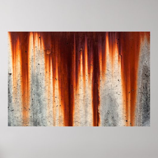 さびグランジの塊のある壁の背景 ポスター (正面)