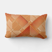 さびコンテンポラリー色オレンジ幾何学模様 ランバークッション (裏面)