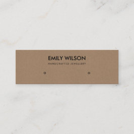 さびシンプル茶クラフトスタッドイヤリング表示ロゴ スキニー名刺